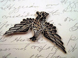 Large Oxidized Brass Eagle Stamping (1) - BOS6783