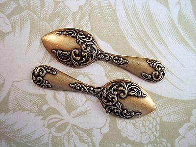 Oxidized Brass Spoon Charm Stampings (2) - BOS8933