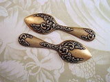 Oxidized Brass Spoon Charm Stampings (2) - BOS8933