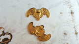 Matte Gold Ox Owl Stampings Without Hole (2) - GOFF2749 Jewelry Finding