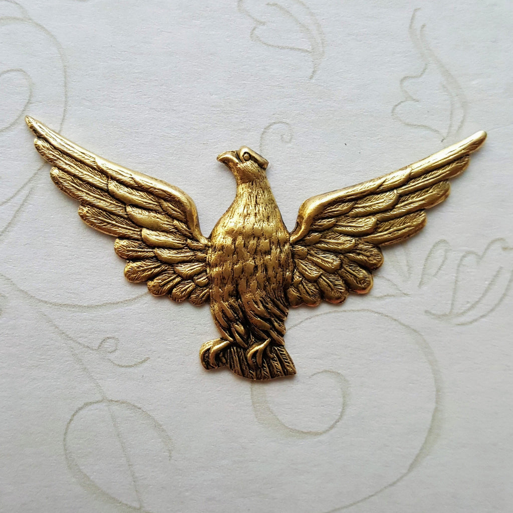 Matte Gold Ox Eagle Stamping (1) - GOS6783