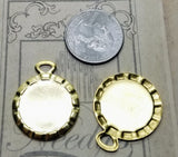 Matte Gold Ox Clock Setting Charms (2) - GOS8327