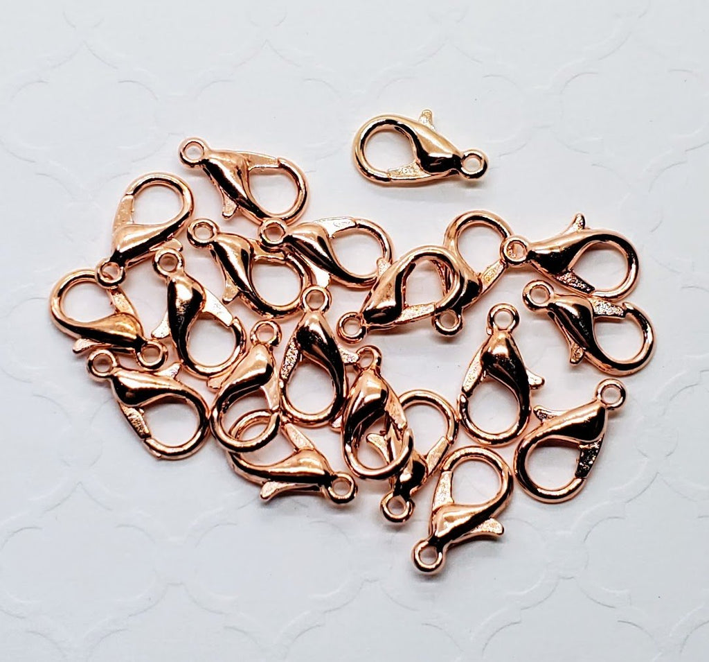 Rose Gold Lobster Clasps (20) - L1038