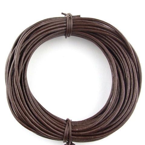 1.5mm Brown Genuine Leather Cord (10 Feet) - L1131