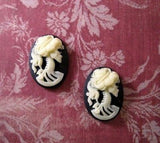 25x18mm Skeleton Goddess Cameos (2) - L501 Jewelry Finding