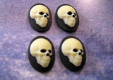 18x13mm Side Profile Skull Cameos (4) - L514 Jewelry Finding