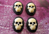 18x13mm Front Profile Skull Cameos (4) - L515 Jewelry Finding