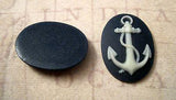 25x18mm Anchor Cameos (2) - L568 Jewelry Finding