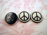 25mm Peace Sign Cameos (3) - L593 Jewelry Finding