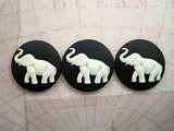 25mm Elephant Cameos (3) - L654A Jewelry Finding