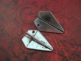 21x31mm Antique Silver Paper Airplane Charm (2) - L716