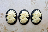 40x30mm Rooster Cameos (3) - L935-3 Jewelry Finding