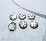 Small Oxidized Silver Soccer Ball Stamping (6) - L966
