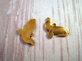 Small Solid Raw Brass Seal Charms (2) - MBR8063 Jewelry Finding