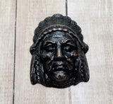 Large Oil-Rubbed Bronze Indian Head Stamping (1)- ORBFFA14012 Jewelry Finding