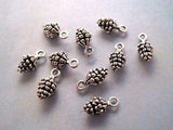 Antique Silver Pine Cone Charms (10) - P090 Jewelry Finding