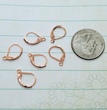 Rose Gold Leverback Ear Wires (6) - PRGG085