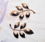 Shiny Rose Gold Branch Stampings (2) - PRGSG2469
