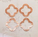 Rose Gold Ox Jonquil Connector Stampings (4) - RGBF1