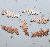 Rose Gold Ox Fern Leaf Charms (6) - RGBF8