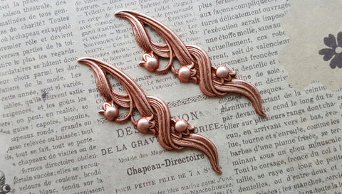 Rose Gold Ox Lily Of The Valley Stampings (2) - RGFF1089