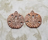 Rose Gold Ox Sand Dollar Charms (2) - RGS7508