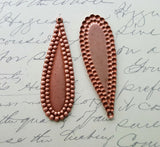 Rose Gold Ox Charms With Beaded Edge (2) - RGS8303