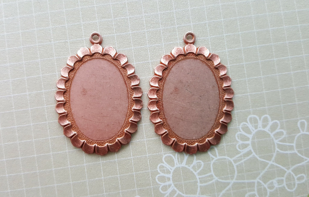 25x18mm Rose Gold Ox Settings (2) - RGS9401-1