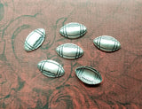 Oxidized Silver Football Stampings (6) - SOGB7072