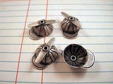 Oxidized Silver Plated Brass Cap With Propeller Stampings (4)-SORAT7236