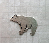 Large Oxidized Silver Grizzly Bear (1) - SOS3859