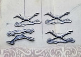 Small Oxidized Silver Road Runner Stampings (4) - SOS4059