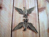 Large Oxidized Silver Plated Brass Eagle Stamping (1) - SOS6783
