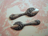 Oxidized Silver Plated Brass Spoon Charm Stampings (2) - SOS8933