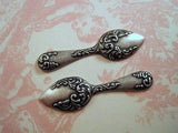 Oxidized Silver Plated Brass Spoon Charm Stampings (2) - SOS8933