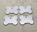 Oxidized Silver Dog Bone Dog Tag Blank Charms (4) - SOS9402-1