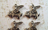 Oxidized Silver Plated Pigs With Wings Casting Charms (2) - SOSGK847